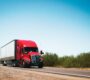 red cargo truck